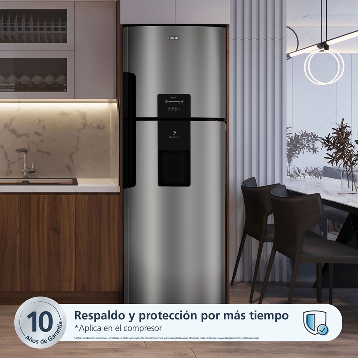 Nevera Mabe No Frost Congelador Superior 470 Litros RMP470ZCU Inox img #3