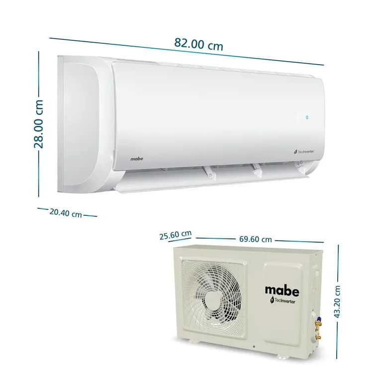 Aire Acondicionado Mabe 12000 BTU Tipo Split Inverter 220V MMI12CDBWCCC9 Blanco img #7