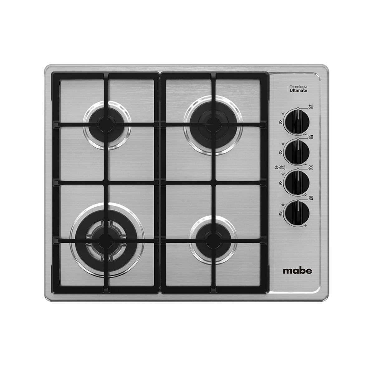 Estufa de Empotrar Mabe 60 cm 4 Puestos Gas Natural PM6055NF0 Inox img #1