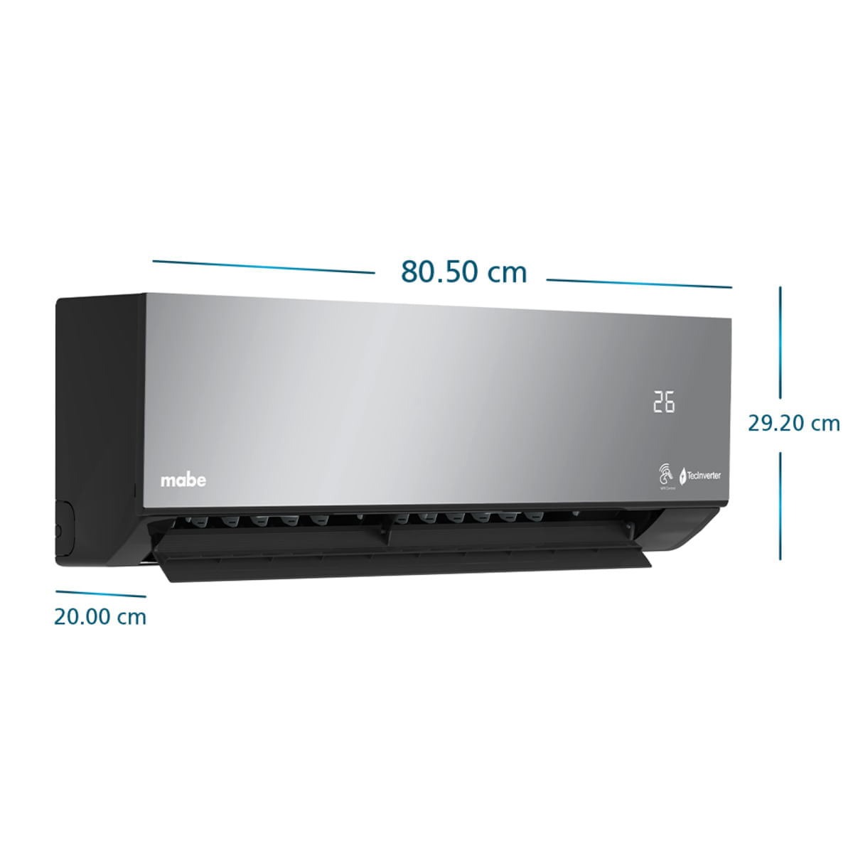 Aire Acondicionado Mabe 12000 BTU Tipo Split Inverter 220V MMI12CDMCCC10 Espejo img #2
