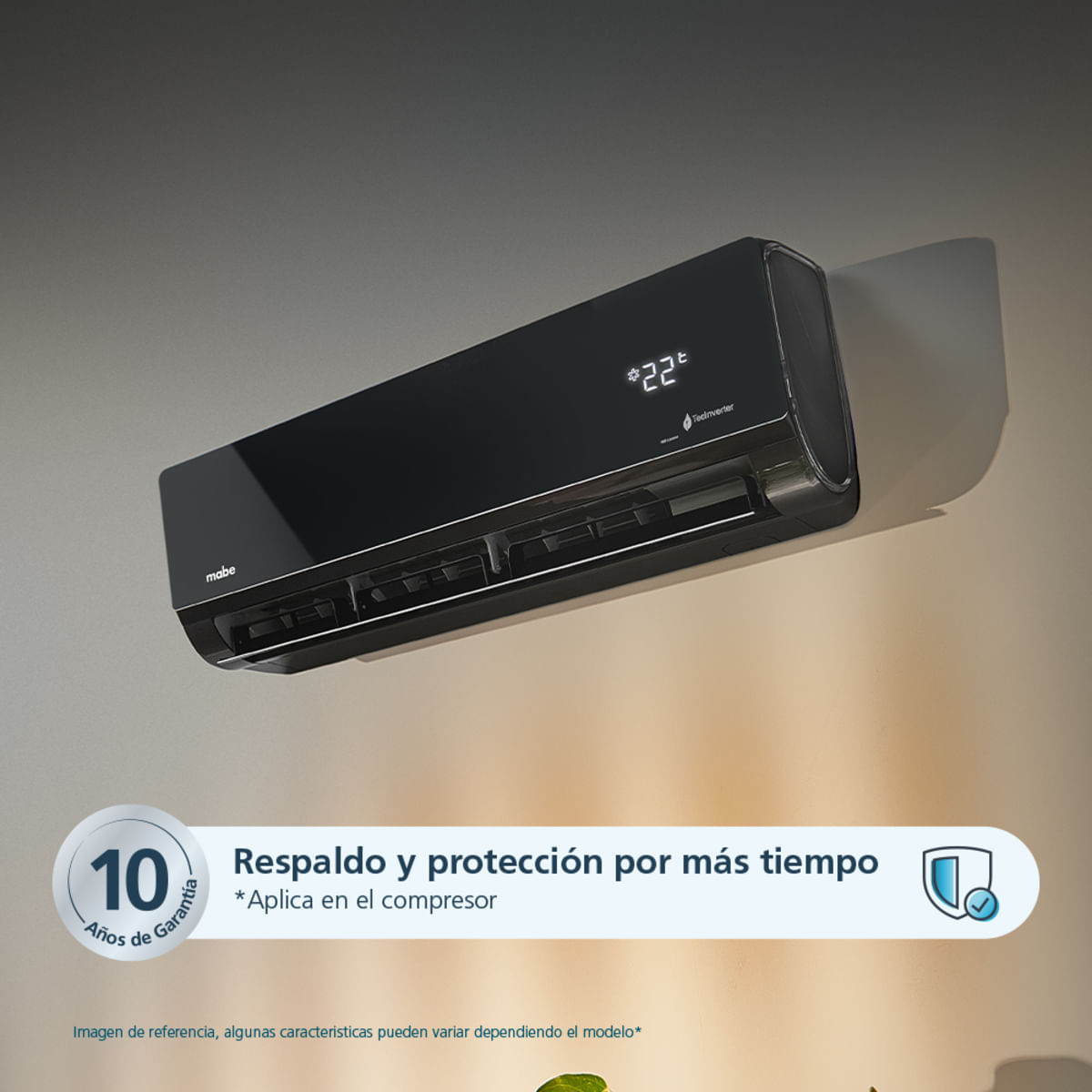 Aire Acondicionado Mabe 12000 BTU Tipo Split Inverter 220V MMI12CDMCCC10 Espejo img #5