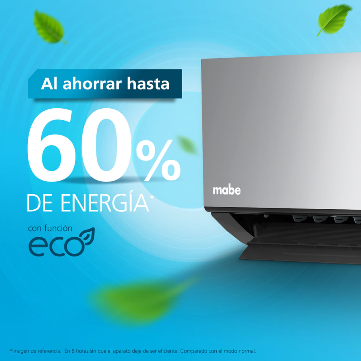 Aire Acondicionado Mabe 12000 BTU Tipo Split Inverter 220V MMI12CDMCCC10 Espejo img #6