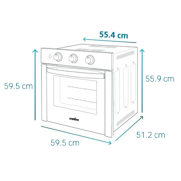 Horno de Empotrar Mabe 60 cm Eléctrico HM6031EUAI0 Inox img #2