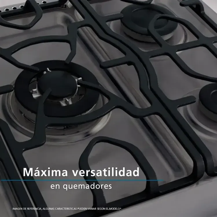 Estufa de Piso Mabe 6 Puestos Gas Natural EMC7630NFX0 Inox img #4