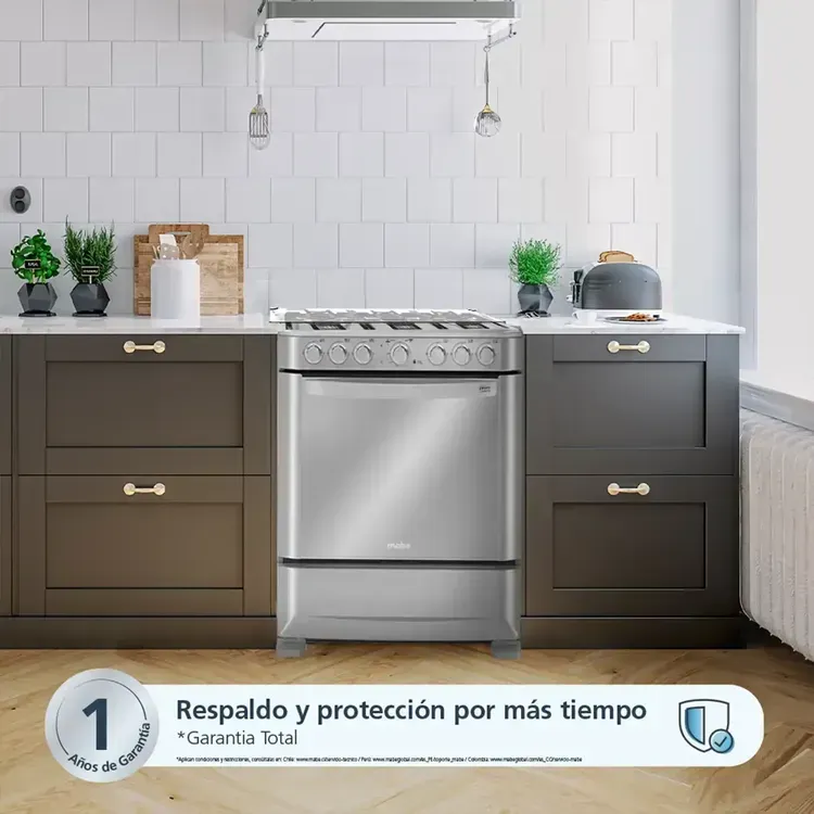 Estufa de Piso Mabe 6 Puestos Gas Natural EMC7630NFX0 Inox img #7