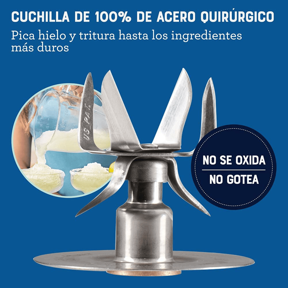 Licuadora Oster Tecnología Reversible Vaso de Vidrio BLSTPEGBRT Negro img #9
