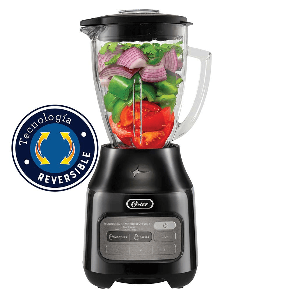 Licuadora Oster Tecnología Reversible Vaso de Vidrio BLSTPEGBRT Negro img #2
