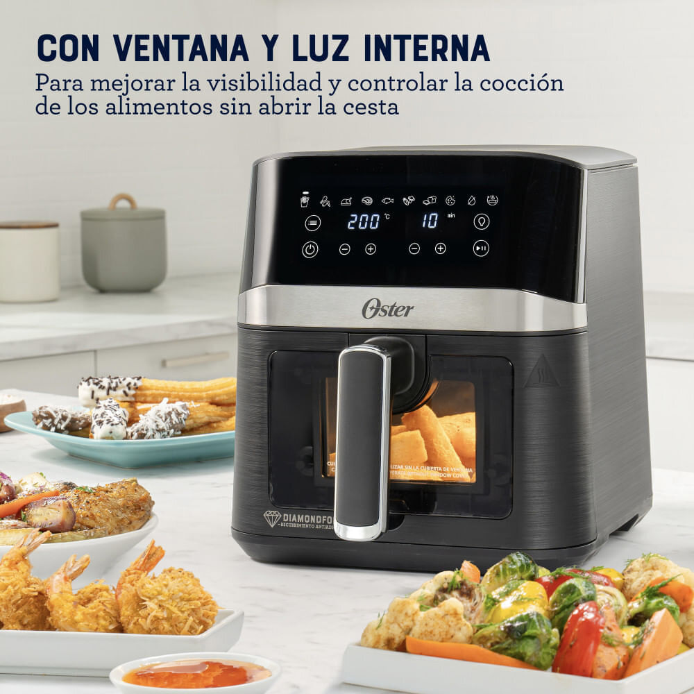 Freidora de Aire Digital Oster DiamondForce 4 Litros CKSTAF40WDDF Negra img #7