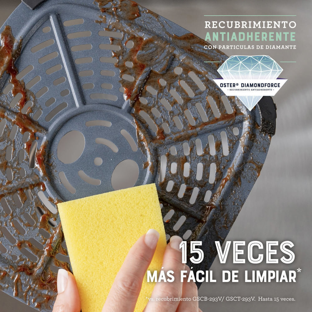 Freidora de Aire Digital Oster DiamondForce 4 Litros CKSTAF40WDDF Negra img #9