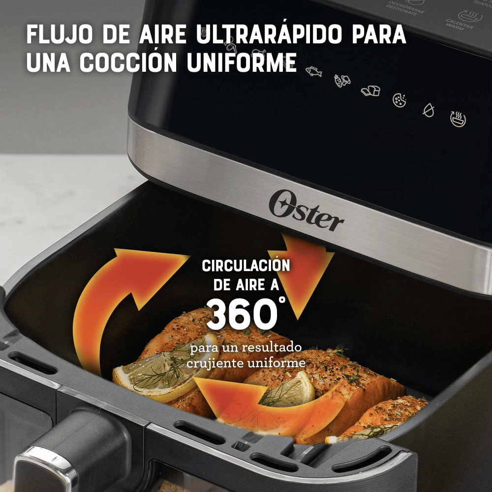 Freidora de Aire Digital Oster DiamondForce Visor Frontal 6 Litros CKSTAF60WDDF Negra img #10