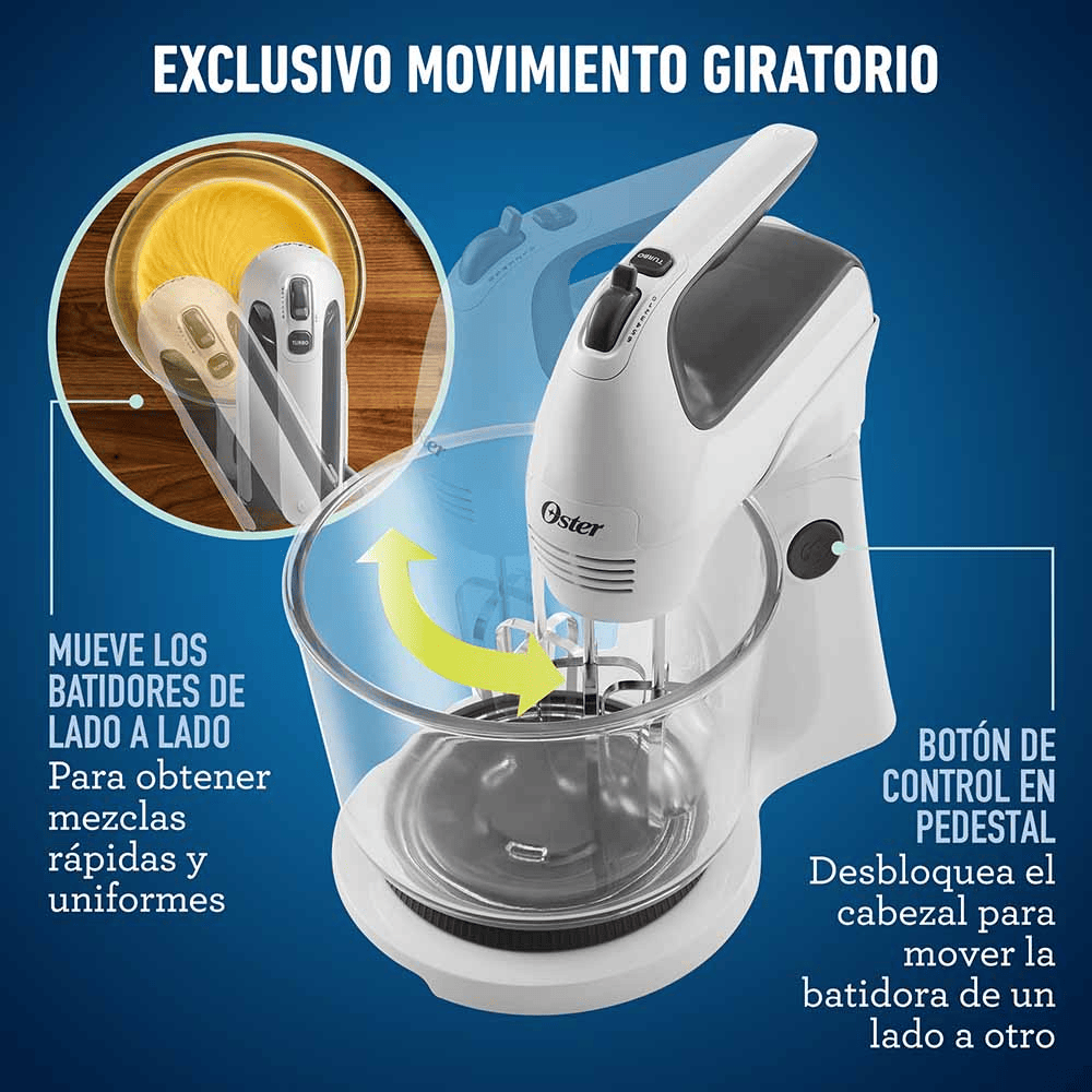 Batidora de mano y pedestal Oster 6 Velocidades FPSTHS3611 Blanca img #3