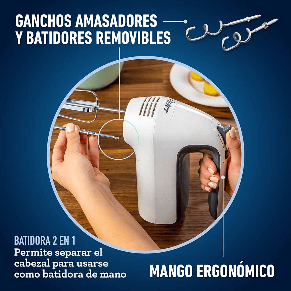 Batidora de mano y pedestal Oster 6 Velocidades FPSTHS3611 Blanca img #6