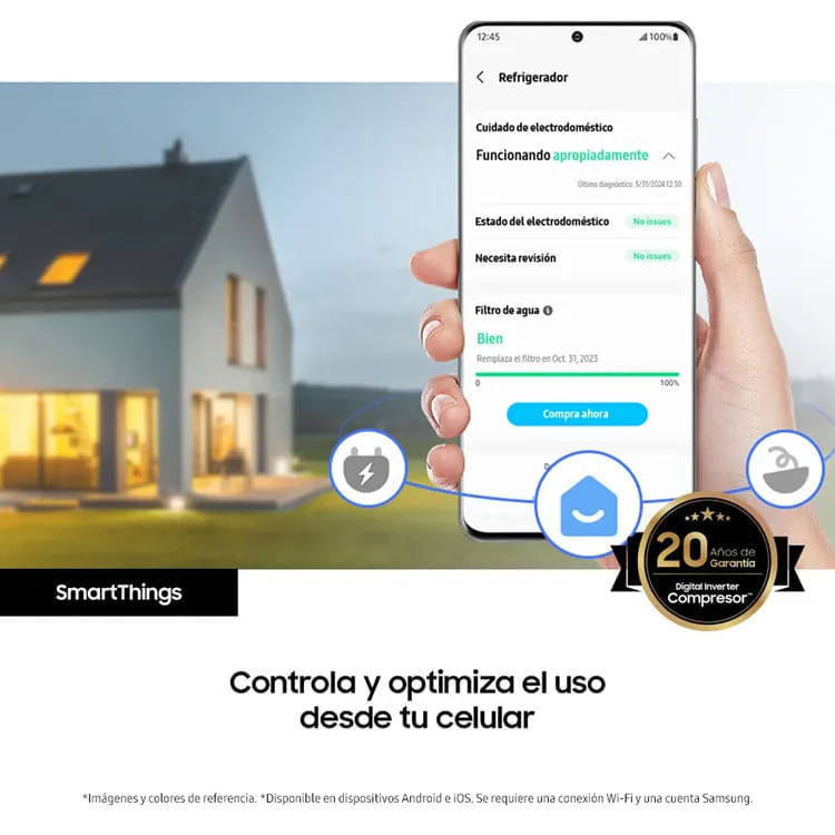 Nevecón Samsung Side by Side 583 Litros Inteligencia Artificial RS57DG4000B4CO Negro img #6