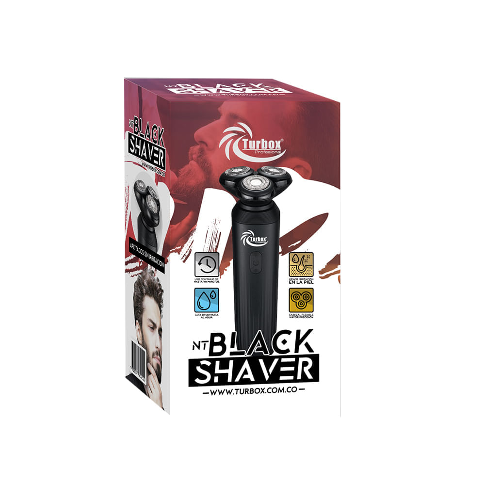 Afeitadora Inalambrica Turbox NT-BLACK SHAVER Negra img #5