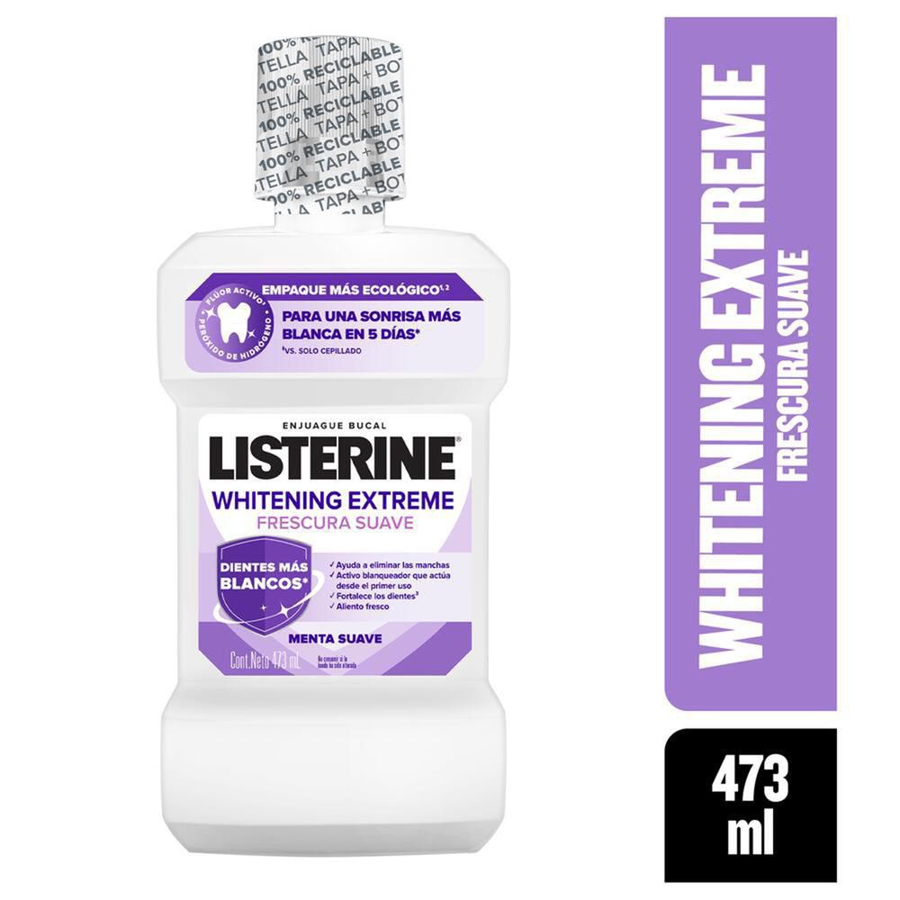 Enjuague bucal LISTERINE whitening extreme frescura suave (473  ml) img #1