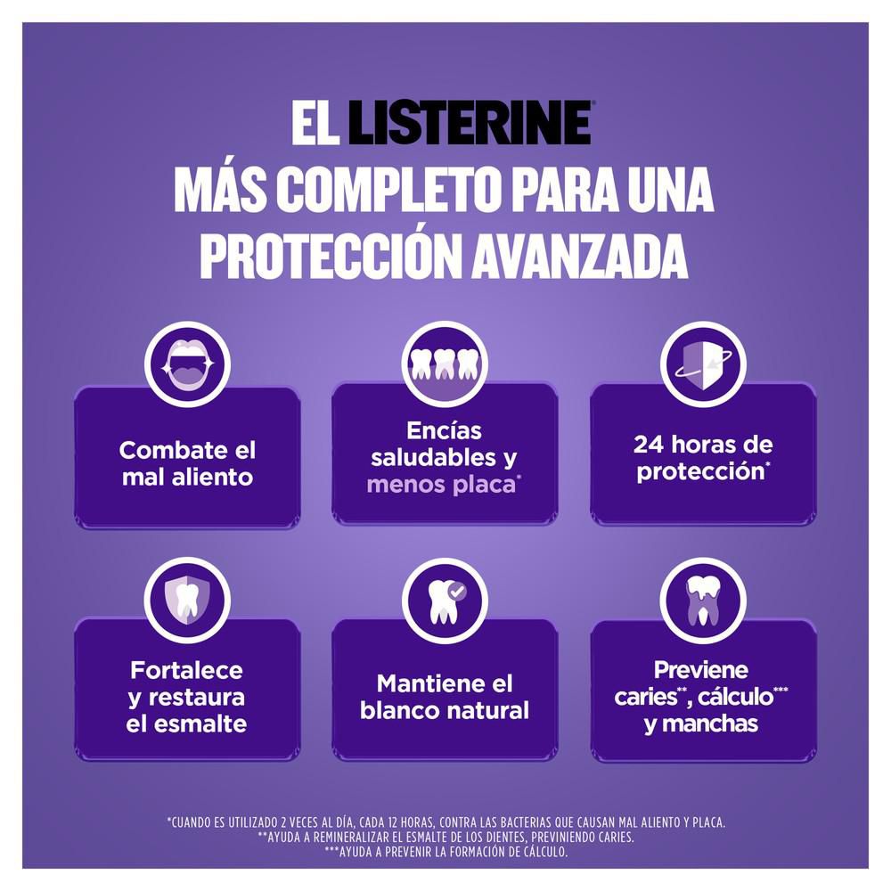 Enjuague bucal LISTERINE cuidado total (1000  ml) img #4