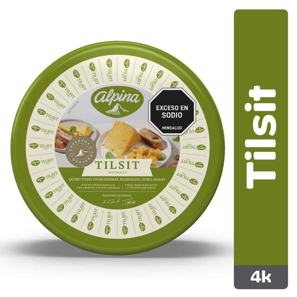 Queso tilsit ALPINA hierbas porcionado en tienda img #1