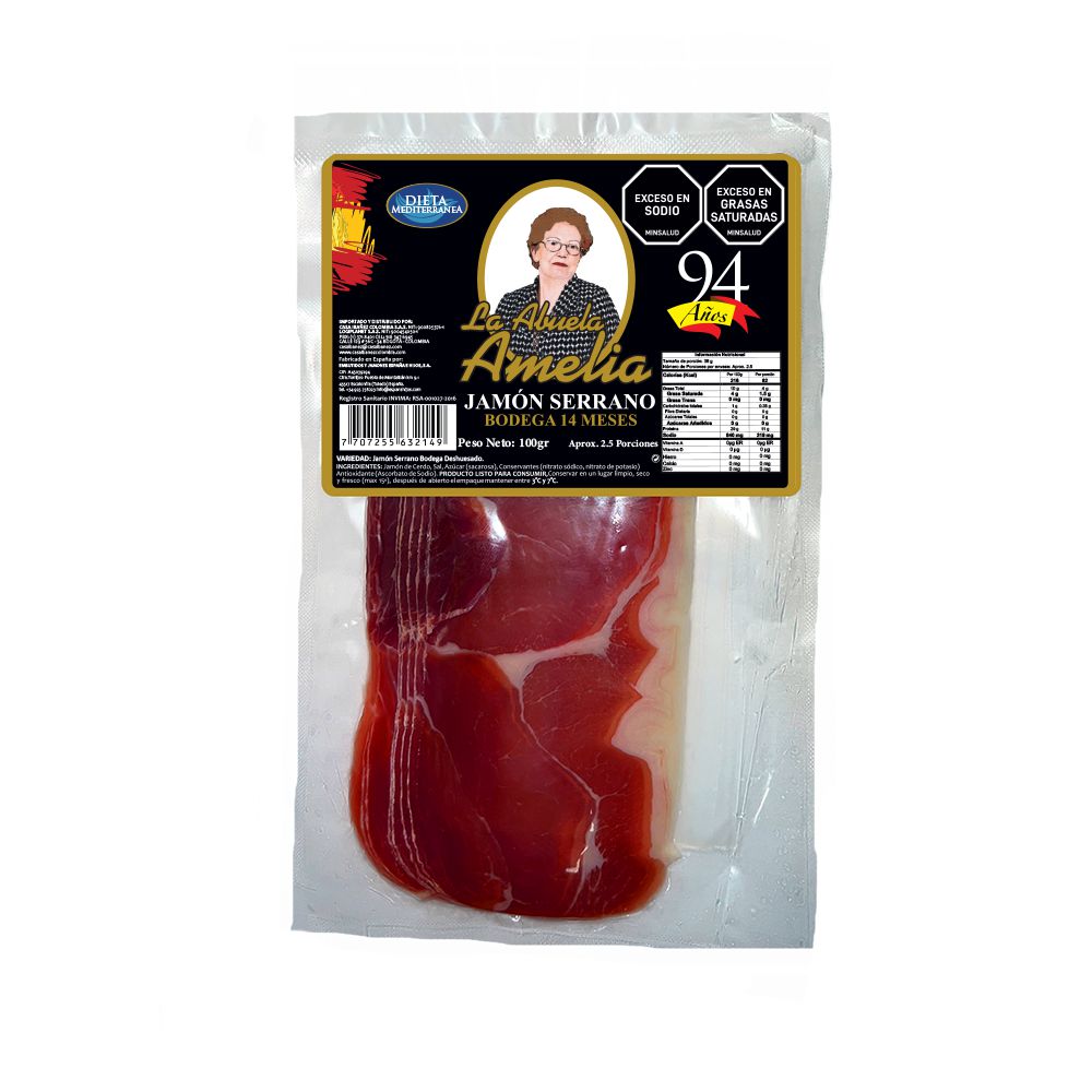 Jamón serrano LA ABUELA AMELIA dieta mediterránea (100  gr) img #1