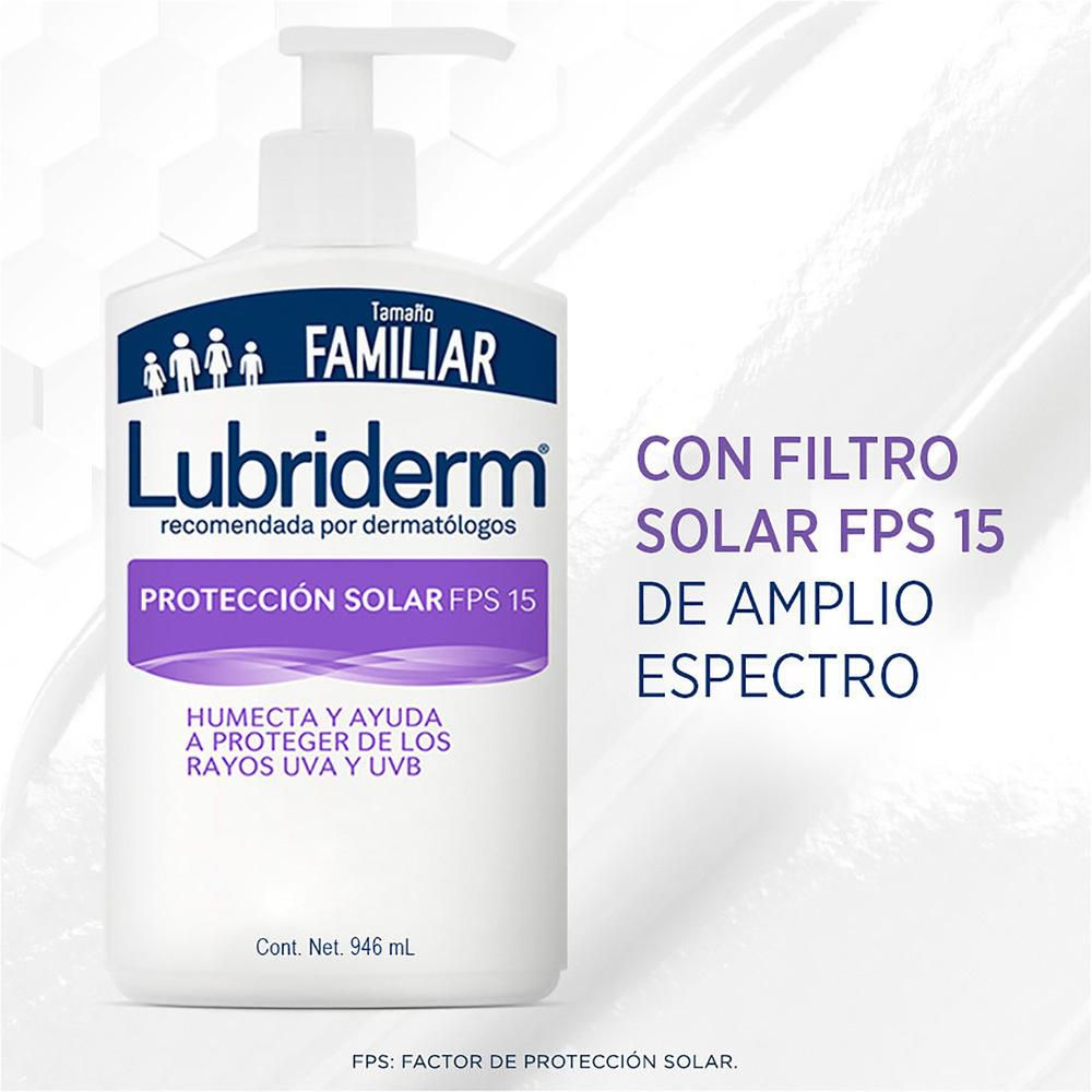 Crema corporal LUBRIDERM protección solar FPS 15 (946  gr) img #3