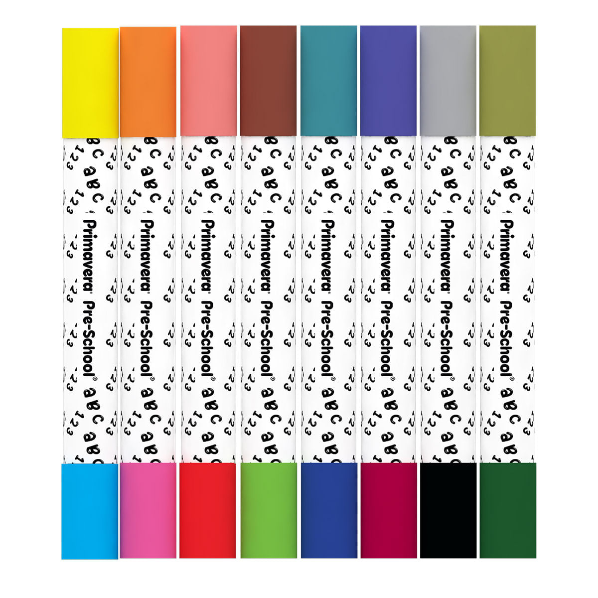 Marcadores Pre-School Doble Punta x 8 img #2
