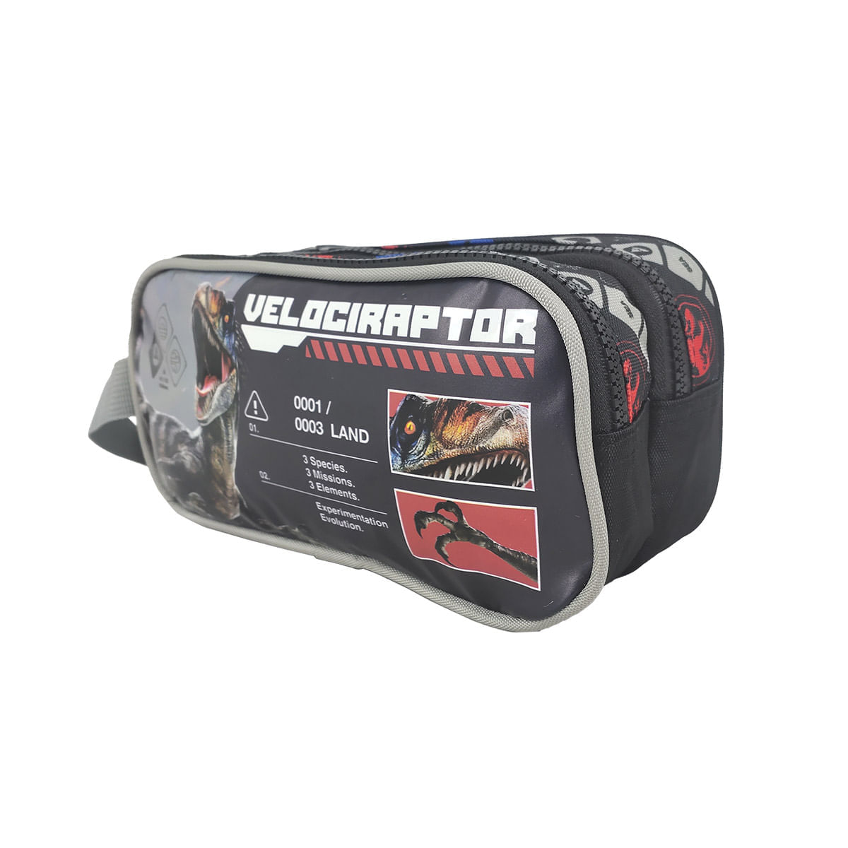 Cartuchera Premium 2 Bolsillos Jurassic World Rebirth Velociraptor img #3