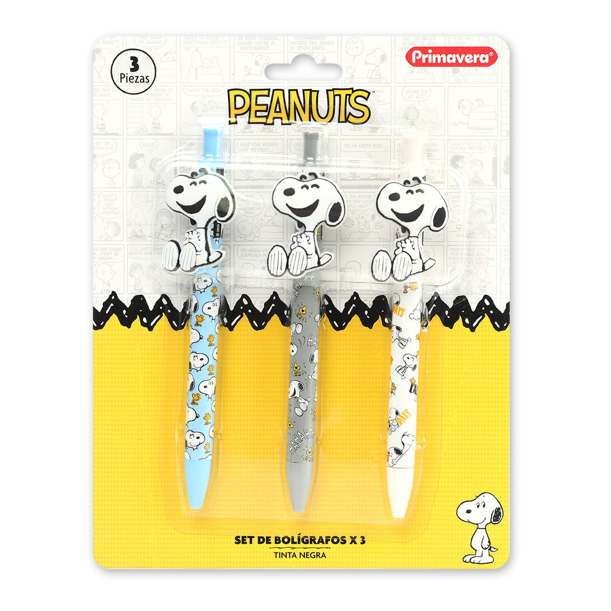 Set de Bolígrafos + Rubber Snoopy X 3 img #1