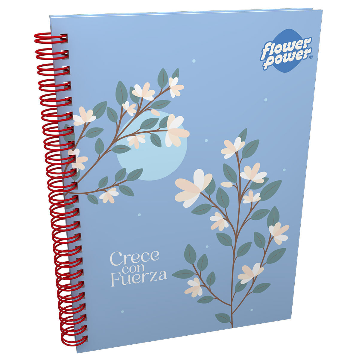 Cuaderno Argollado Pasta Dura  Flower Power Grande Crece Con Fuerza img #1