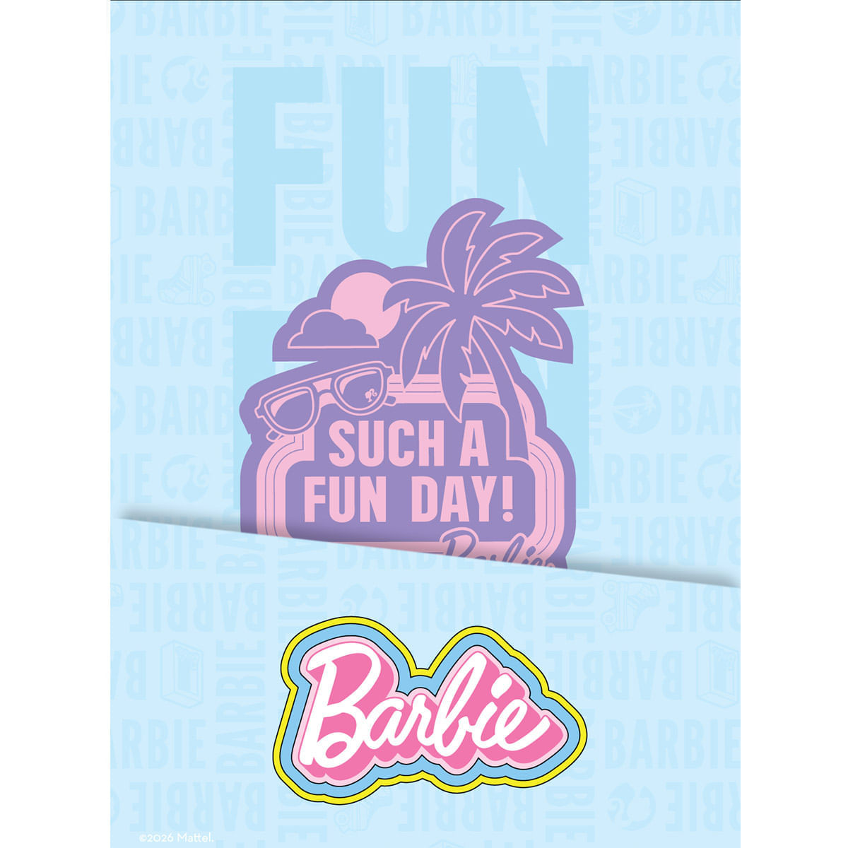 Cuaderno Argollado Pasta Dura  Barbie Grande Made In Malibu img #4