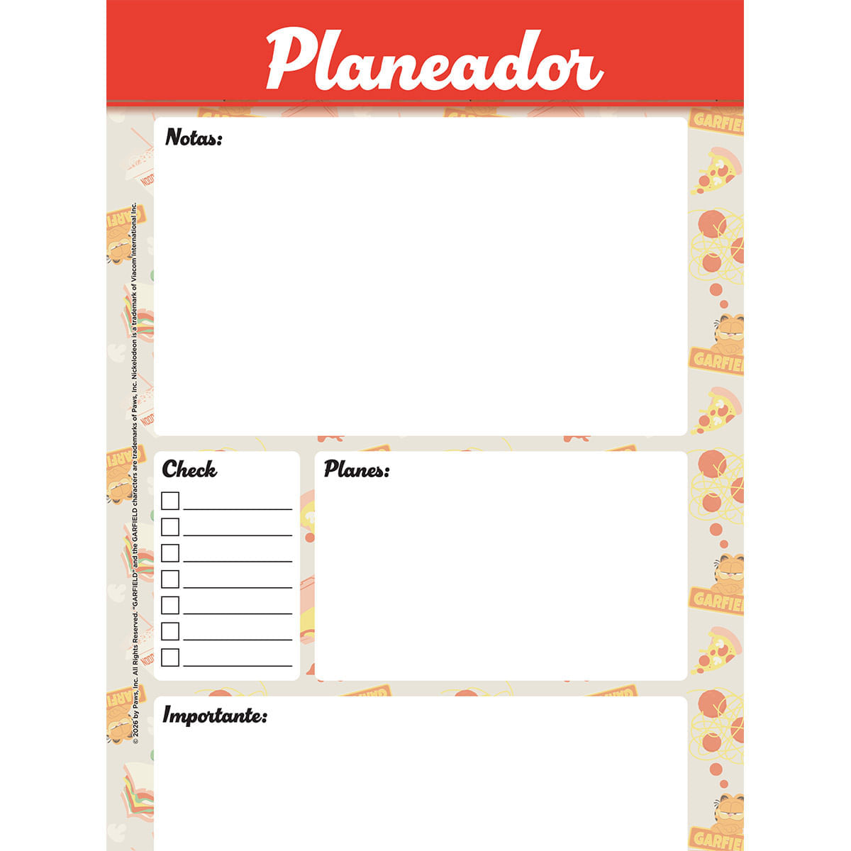 Cuaderno Argollado Pasta Dura  Garfield Grande Cutest Kitty Ever img #7