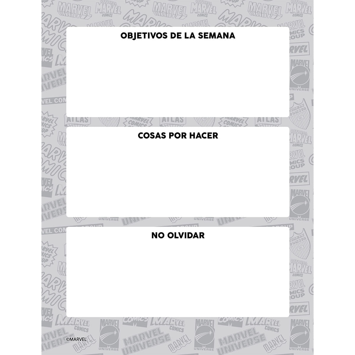 Cuaderno Argollado Grande Multimaterias Marvel Logos Identidad img #8