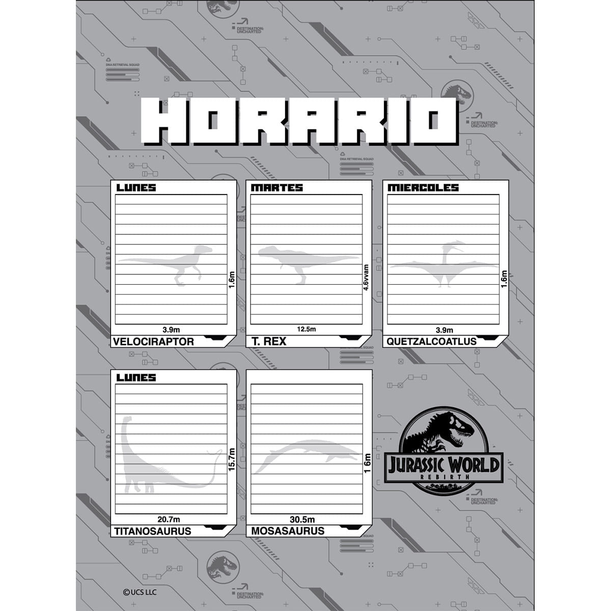 Cuaderno Argollado Pasta Dura Grande Jurassic World Rebirth Covert Mission img #4