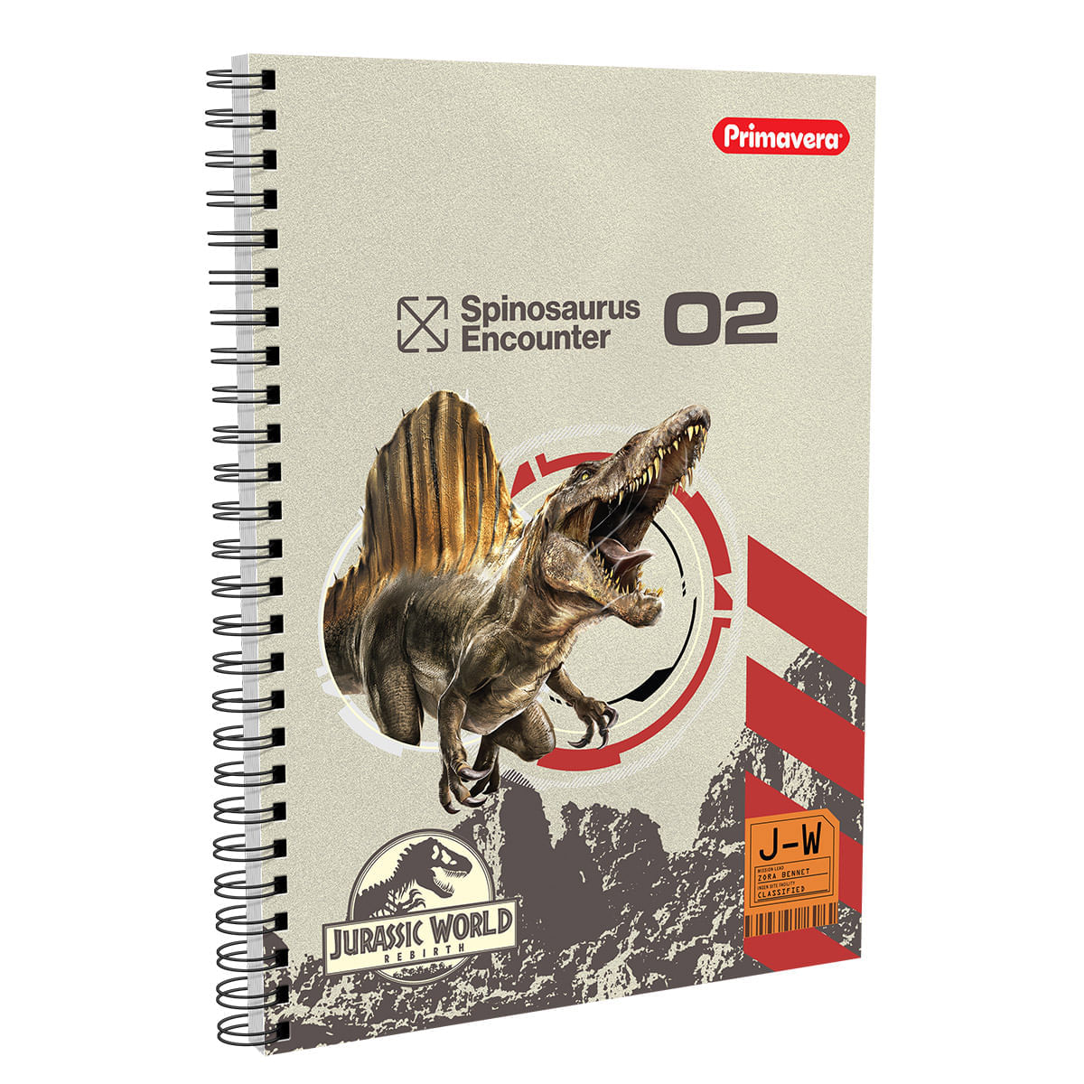 Cuaderno Argollado Pasta Dura Grande Jurassic World Rebirth Spinosaurus Encounter img #1