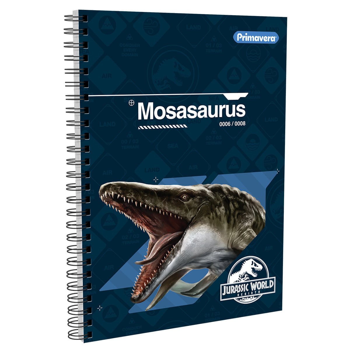 Cuaderno Argollado Pasta Dura Grande Jurassic World Rebirth Mosasaurus img #1