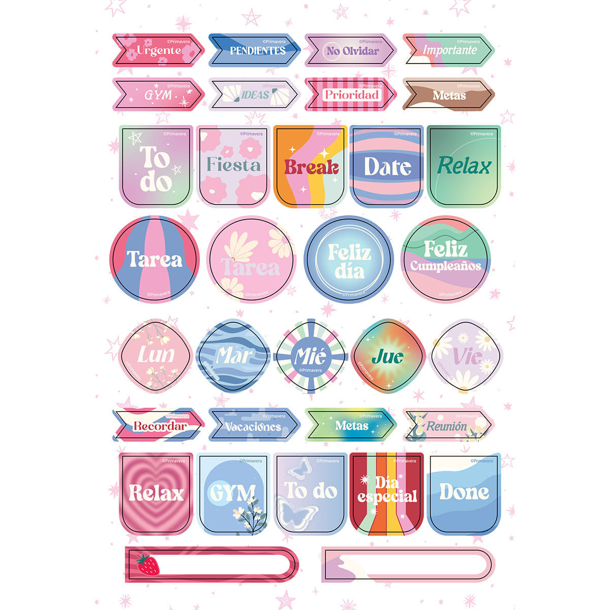 Cuaderno Argollado Multimaterias  Flower Power Good Vibes img #9