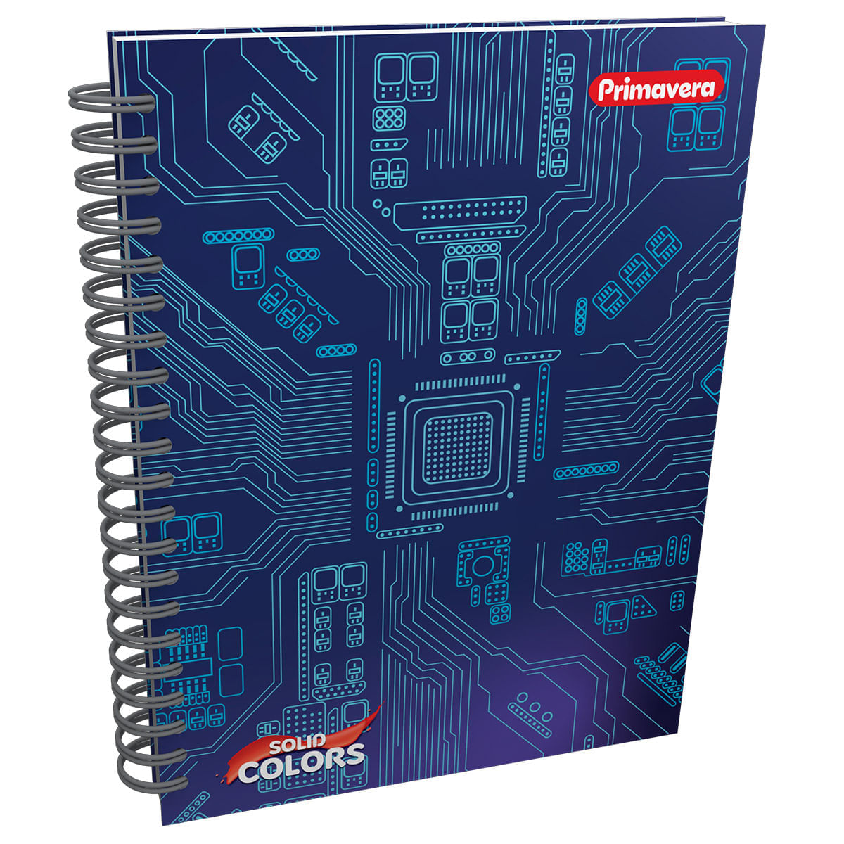 Cuaderno Argollado Grande Multimaterias Solid Colors Circuito Electrónico img #1