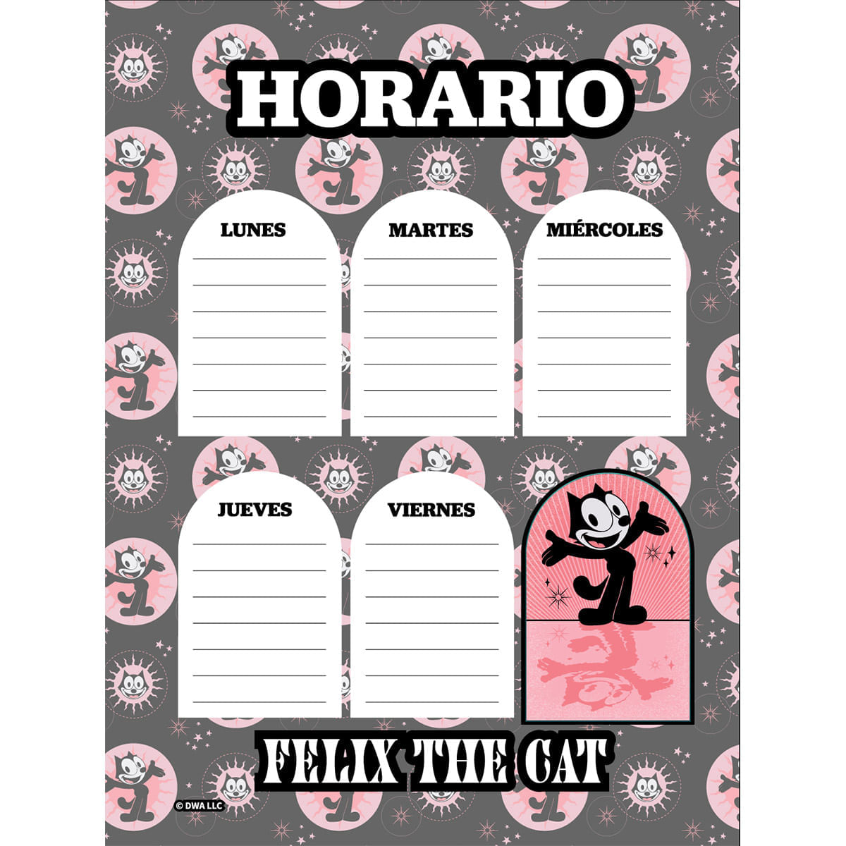 Cuaderno Argollado Grande Multimaterias El Gato Felix Illusion img #5