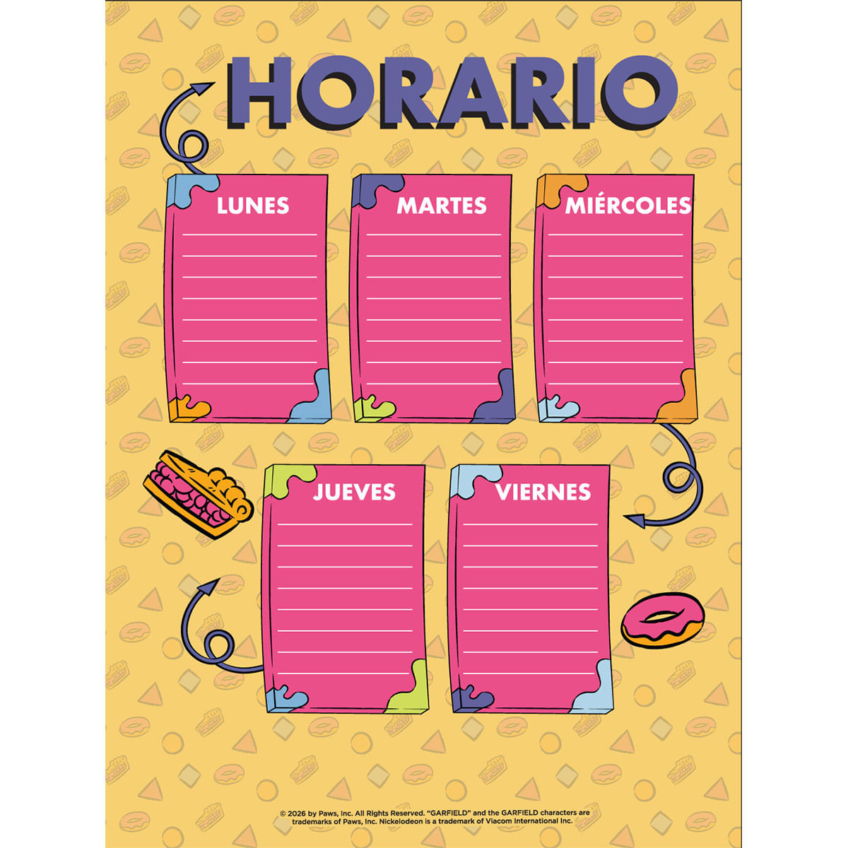 Cuaderno Argollado  Garfield Pizza img #5