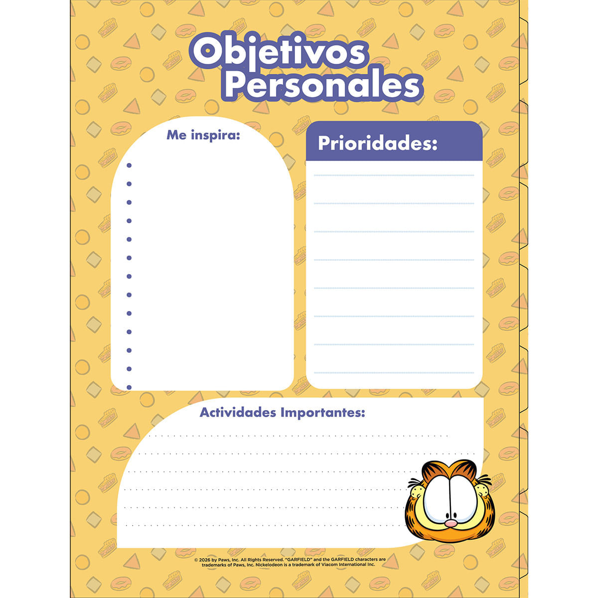 Cuaderno Argollado  Garfield Pizza img #8