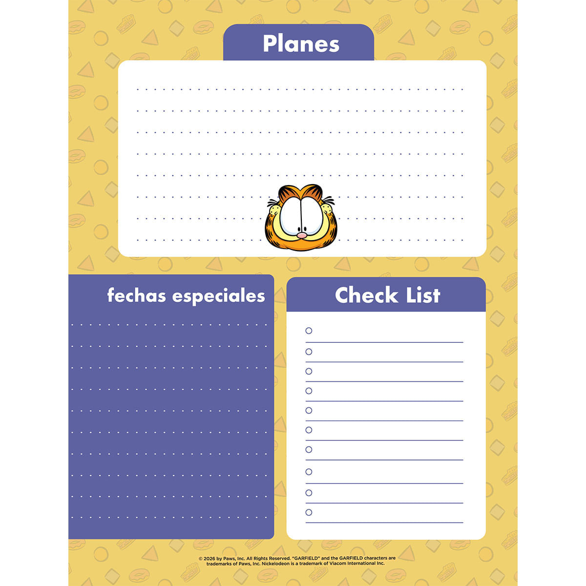 Cuaderno Argollado  Garfield Pizza img #9