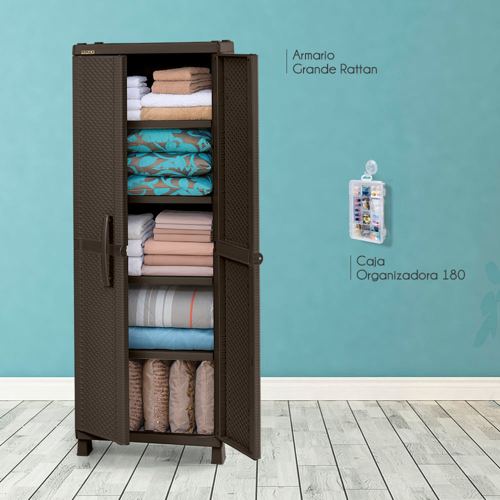 Armario Grande Apariencia Rattan + Caja Organizadora 180mm img #1