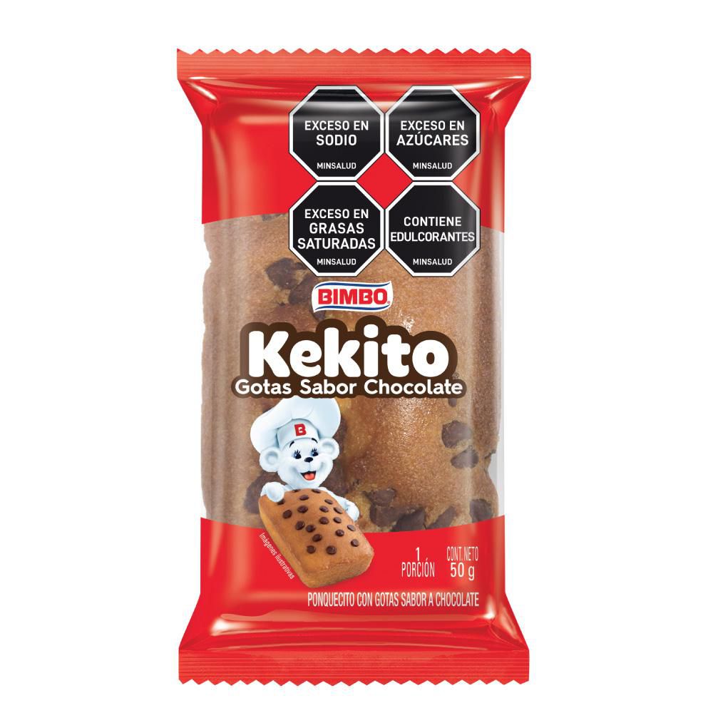 Ponqué BIMBO Kekito Gotas De Chocolate (50  gr) img #1