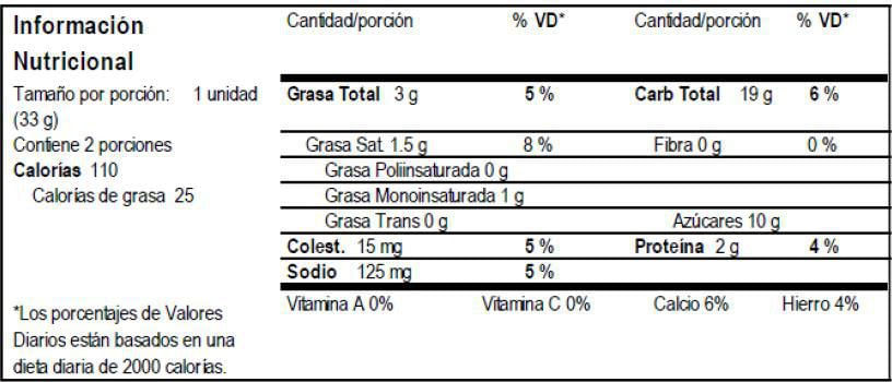 Pastelito MARINELA Relleno Ponqué De Chocolate (70  gr) img #3