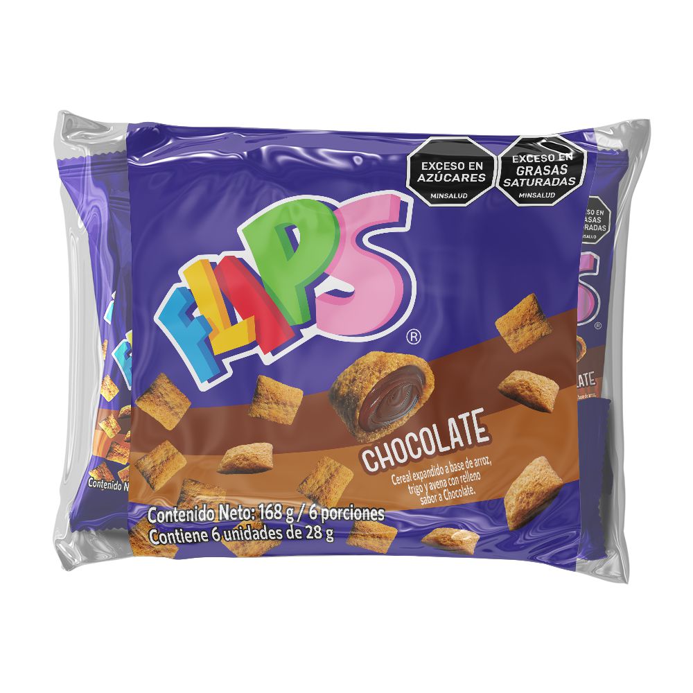 Cereal FLIPS chocolate x6und (168  gr) img #1