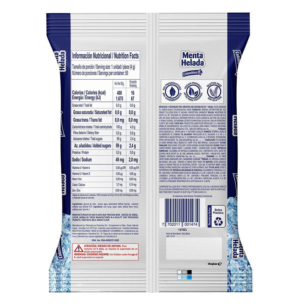 Caramelos COLOMBINA menta helada (200  gr) img #2