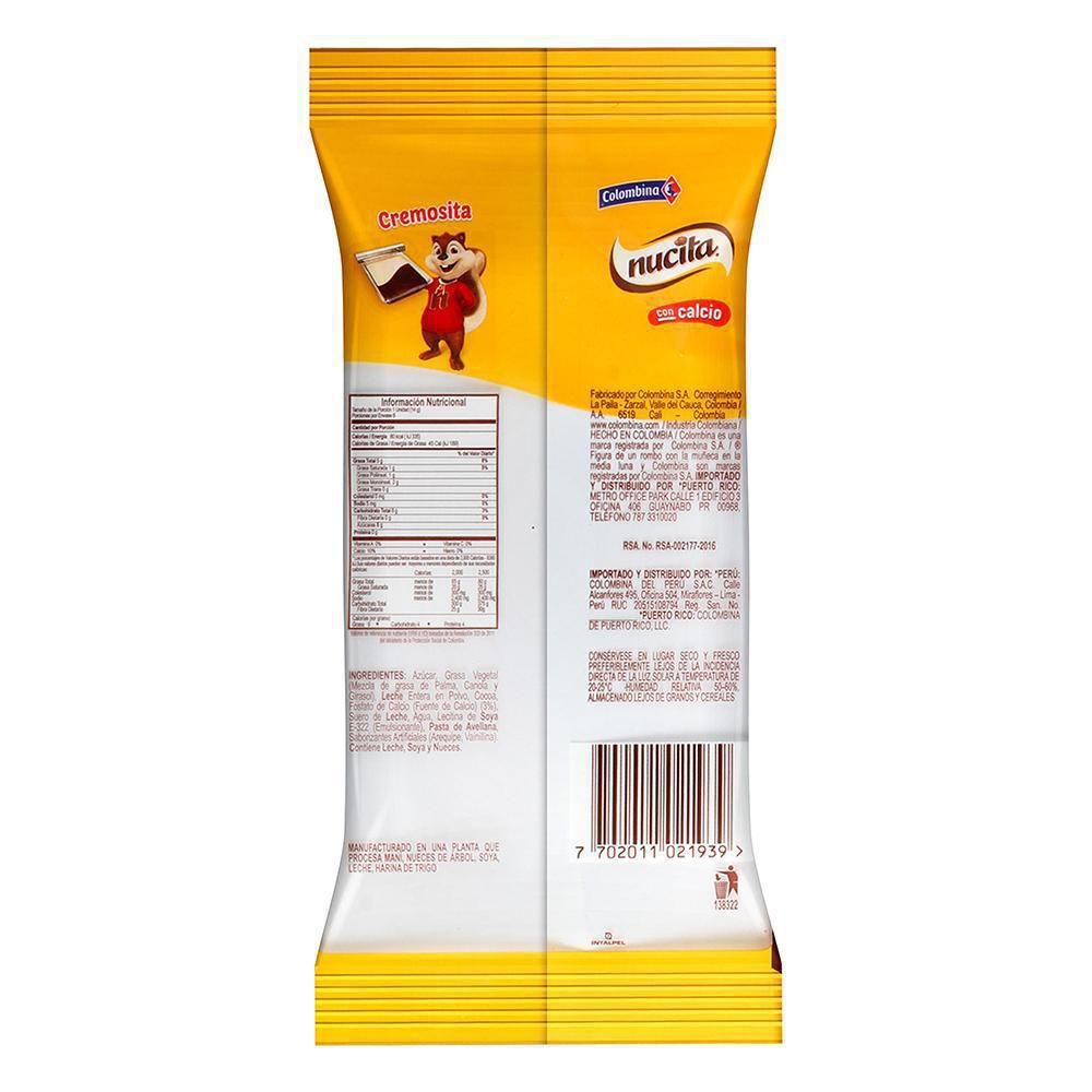 Crema NUCITA sabor a leche, chocolate, nueces (84  gr) img #2