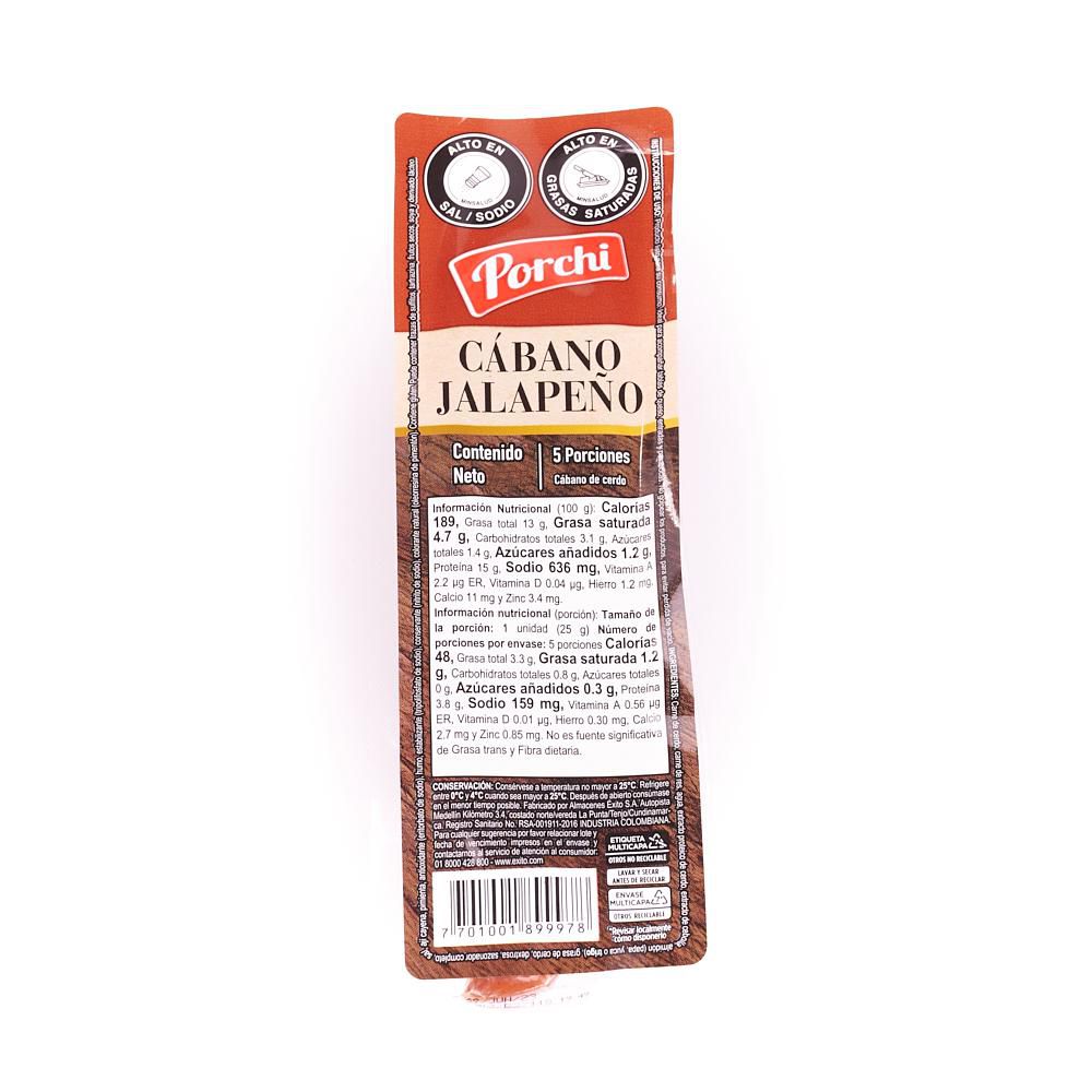 Cábano PORCHI jalapeño paquete x5und (125  gr) img #1