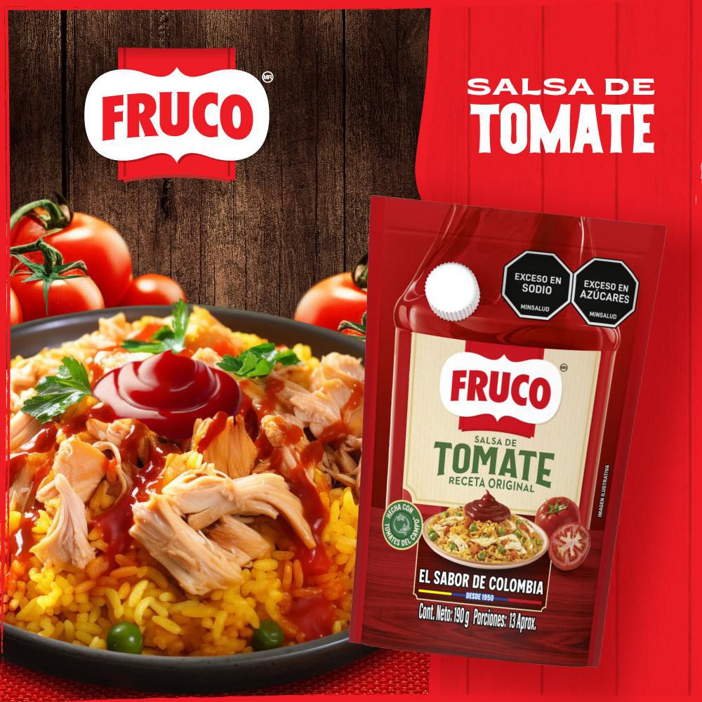 Salsa de tomate FRUCO doy pack (190  gr) img #3