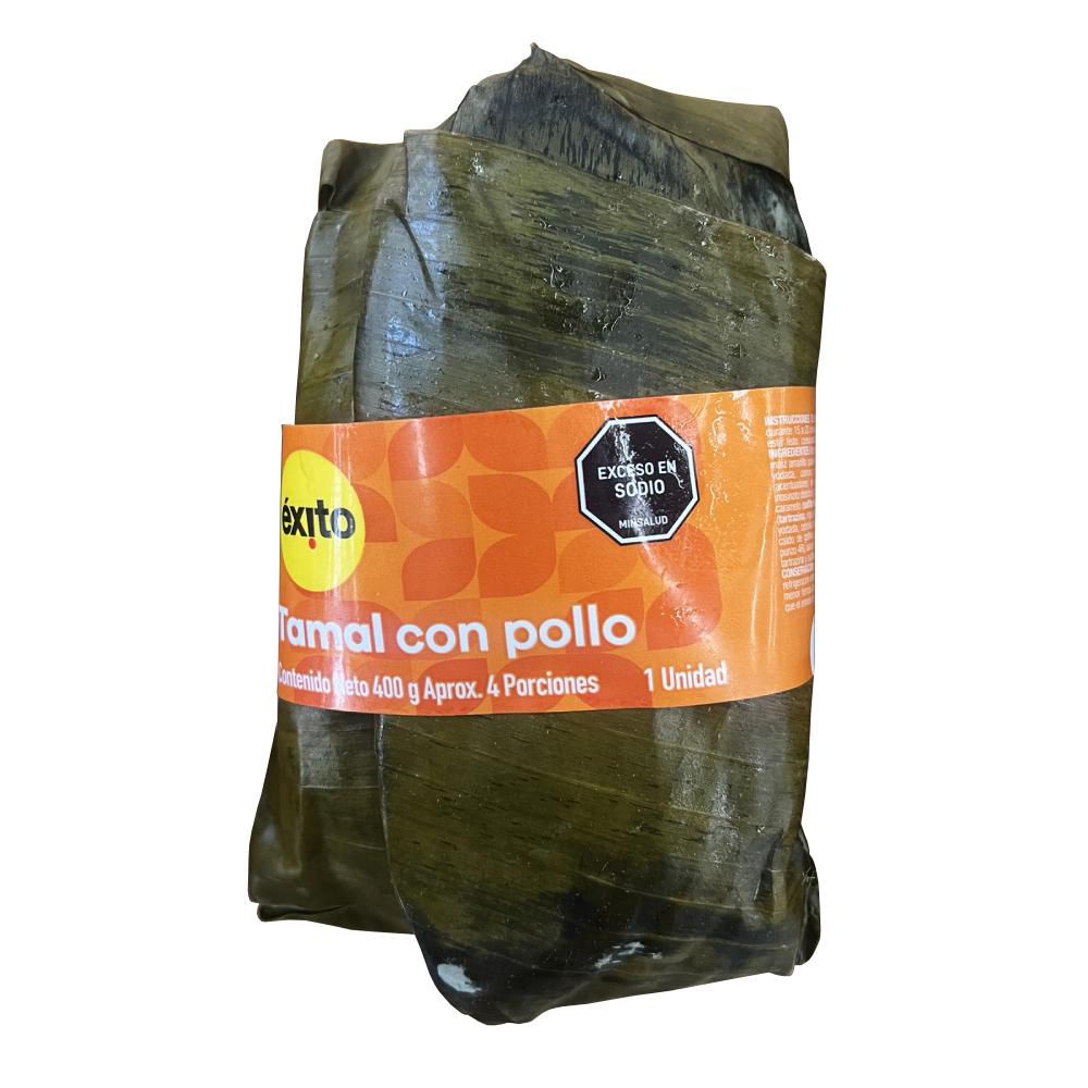 Tamal EXITO MARCA PROPIA suculento con pollo (450  gr) img #1