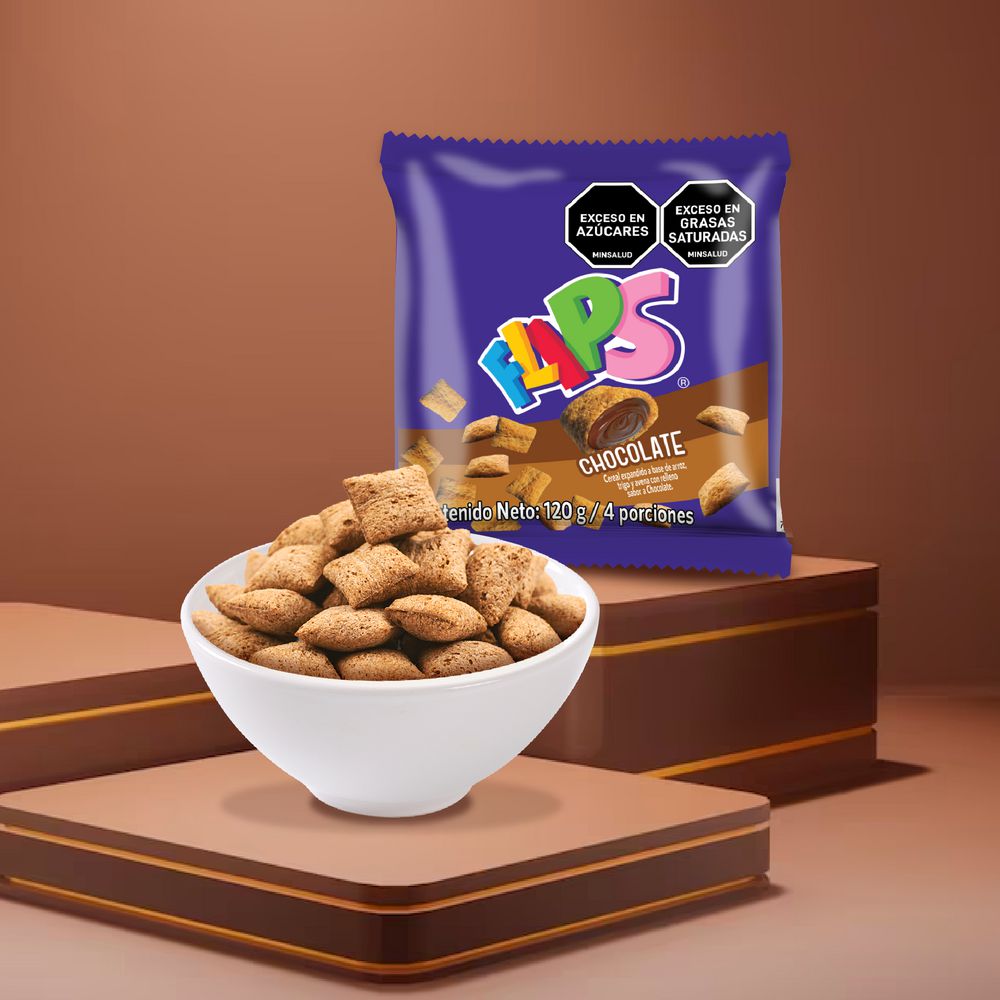 Cereal FLIPS relleno chocolate (120  gr) img #2
