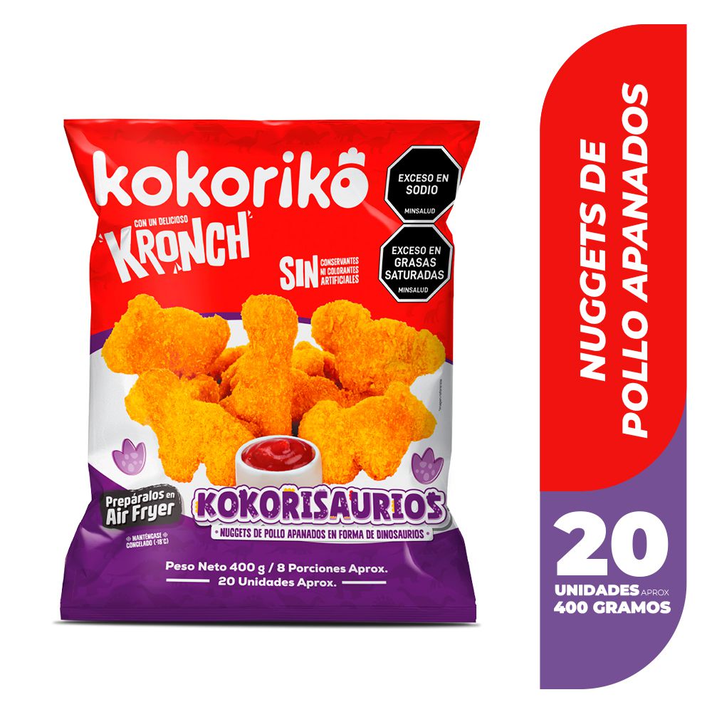 Nuggets de pollo KOKORIKO kokorisaurios apanados x20und (400  gr) img #1
